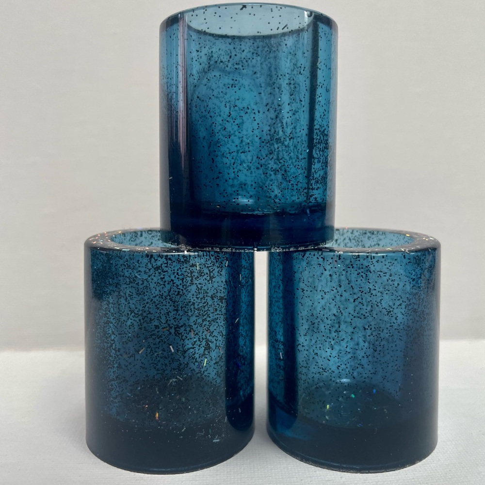 Blue shot glasses (Set of 3)
